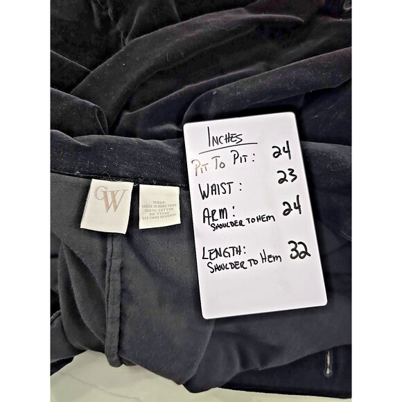 Vtg Grunge Black Velvet Pea Coat Double Breasted Beatnik Womens 1X Goth Rocker - Picture 5 of 6